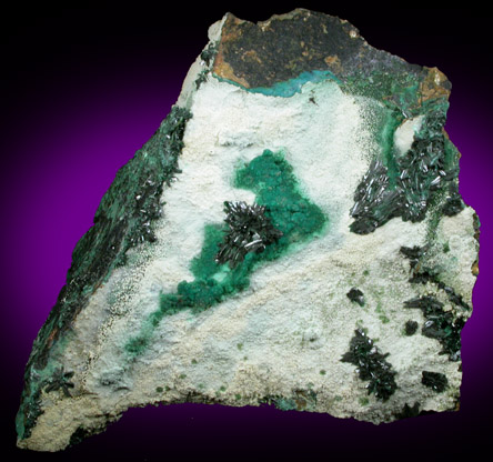 Atacamite with Halloysite from Mina la Farola, Copiapo, Atacama Desert, Chile (Type Locality for Atacamite)