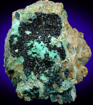 Clinoclase and Cornubite from Majuba Hill, Pershing County, Nevada