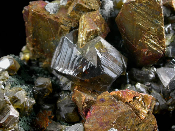 Chalcopyrite, Sphalerite, Galena, Clinochlore from Commodore Mine, Creede District, Mineral County, Colorado