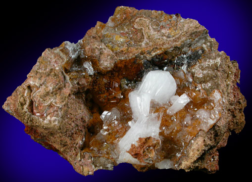 Hemimorphite over Smithsonite from Dauntless Mine, White Pine County, Nevada