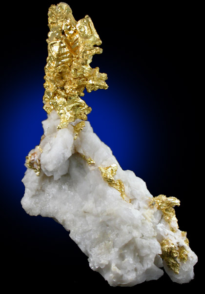 Gold in Quartz from Mockingbird Mine, Mariposa County, California
