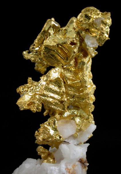 Gold in Quartz from Mockingbird Mine, Mariposa County, California