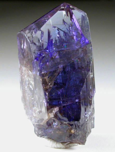 Tanzanite Crystal (Tanzanite = the blue gem variety of Zoisite) from Merelani Hills, western slope of Lelatama Mountains, Arusha Region, Tanzania (Type Locality for Tanzanite)