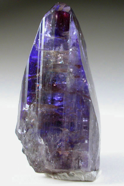 Tanzanite Crystal (Tanzanite = the blue gem variety of Zoisite) from Merelani Hills, western slope of Lelatama Mountains, Arusha Region, Tanzania (Type Locality for Tanzanite)