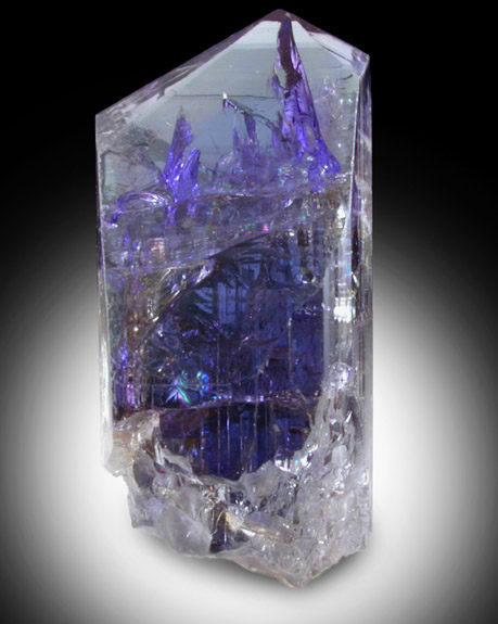 Tanzanite Crystal (Tanzanite = the blue gem variety of Zoisite) from Merelani Hills, western slope of Lelatama Mountains, Arusha Region, Tanzania (Type Locality for Tanzanite)