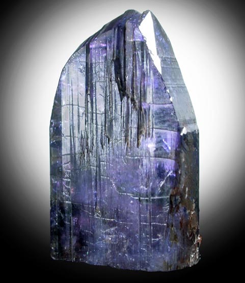 Tanzanite Crystal (Tanzanite = the blue gem variety of Zoisite) from Merelani Hills, western slope of Lelatama Mountains, Arusha Region, Tanzania (Type Locality for Tanzanite)