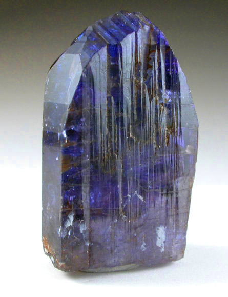 Tanzanite Crystal (Tanzanite = the blue gem variety of Zoisite) from Merelani Hills, western slope of Lelatama Mountains, Arusha Region, Tanzania (Type Locality for Tanzanite)