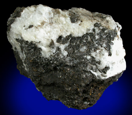 Cesarolite with Calcite from Sidi Amor ben Salem Mine, Al Kf, Tunisia (Type Locality for Cesarolite)