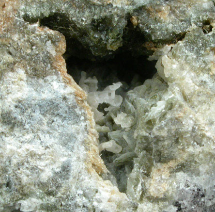Microsommite, Titanite, Wollastonite, Amphibole from Monte Somma, Campania, Italy (Type Locality for Microsommite)