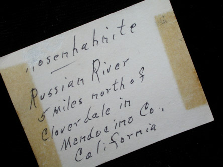 Rosenhahnite from Russian River, Cloverdale, Mendocino County, California (Type Locality for Rosenhahnite)