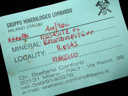 Rosasite from Rosas Mine, Narcao, Carbonia-Iglesias Province, Sardinia, Italy (Type Locality for Rosasite)