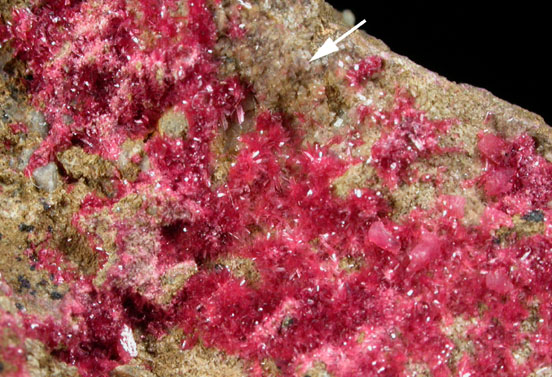 Talmessite (cobalt-rich) with Roselite-beta from Aghbar Mine, 10 km east of Bou Azzer Mine, Zagora, Dra-Tafilalet, Morocco