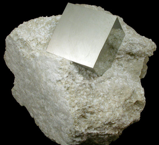 Pyrite in matrix from Mina Ampliacin a Victoria, Navajn, La Rioja, Spain