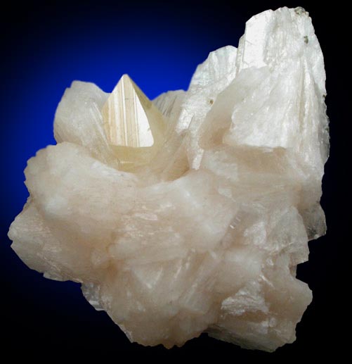 Powellite on Stilbite from Nashik District, Maharashtra, India