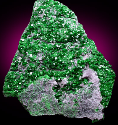 Uvarovite Garnet from Saranovskoye Mine, Sarany, Permskaya Oblast', Ural Mountains, Russia (Type Locality for Uvarovite)