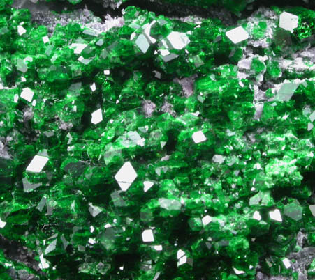 Uvarovite Garnet from Saranovskoye Mine, Sarany, Permskaya Oblast', Ural Mountains, Russia (Type Locality for Uvarovite)