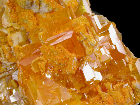 Wulfenite with Mimetite from Mammoth-St. Anthony Mine, Tiger, Mammoth District, Pinal County, Arizona