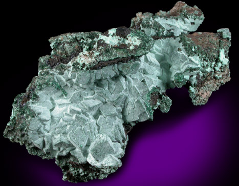 Malachite pseudomorphs after Azurite from Silver Bill Mine, Courtland-Gleeson District, Cochise County, Arizona