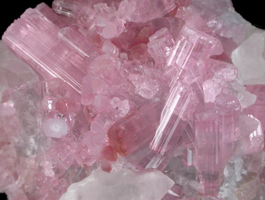 Elbaite var. Rubellite Tourmaline with Quartz from Pyi-Gyi-Taung Mountain, near Let-Pan-Hla, Mandalay, Myanmar (Burma)