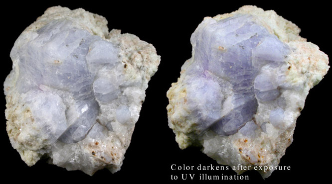 Sodalite var. Hackmanite (tenebrescent) from Sar-e-Sang, Kokscha Valley, Badakshan, Afghanistan