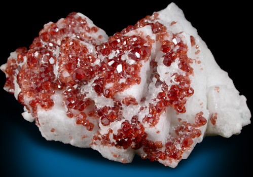 Spessartine Garnet on Albite from Nyet Bruk, Braldu Valley, Gilgit-Baltistan, Pakistan