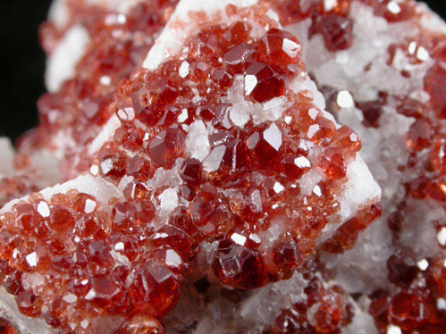 Spessartine Garnet on Albite from Nyet Bruk, Braldu Valley, Gilgit-Baltistan, Pakistan