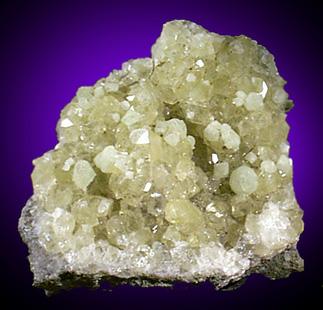 Prehnite on Datolite from Prospect Park Quarry, Prospect Park, Passaic County, New Jersey