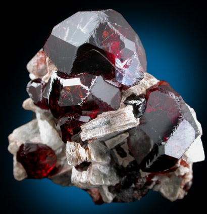 Almandine-Spessartine Garnet on Muscovite from Shengus, Gilgit-Skardu Road, Gilgit-Baltistan, Pakistan