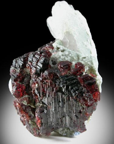 Spessartine Garnet on Quartz from Teston, Braldu Valley, Gilgit-Baltistan, Pakistan