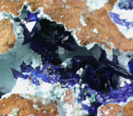 Azurite and Chrysocolla from Morenci Mine, Clifton District, Greenlee County, Arizona