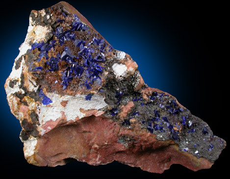 Azurite with Tenorite from Morenci Mine, Clifton District, Greenlee County, Arizona