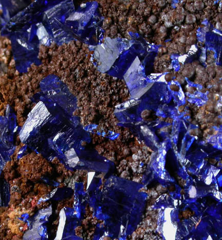 Azurite with Tenorite from Morenci Mine, Clifton District, Greenlee County, Arizona