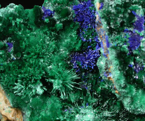 Malachite with Azurite from Silver Hill Mine, Pima County, Arizona