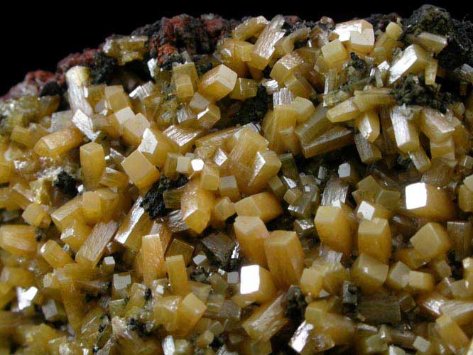 Wulfenite with Mimetite and Calcite from Mina Ojuela, San Juan Poniente Vein, Level 6, Mapimi, Durango, Mexico