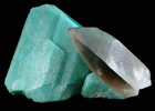 Microcline var. Amazonite with Smoky Quartz from Smoky Hawk Mine, Kestrel Pocket, Florrisant, Teller County, Colorado