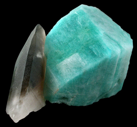 Microcline var. Amazonite with Smoky Quartz from Smoky Hawk Mine, Kestrel Pocket, Florrisant, Teller County, Colorado