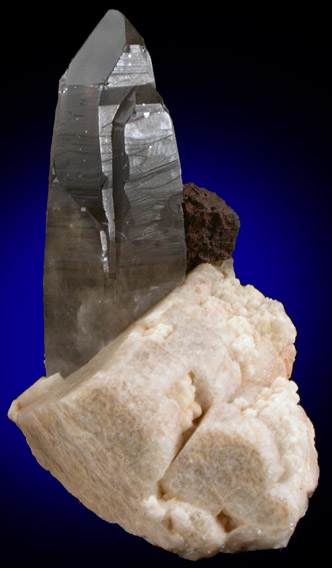 Quartz var. Smoky Quartz with Amazonite from Dreamtime Claim, Crystal Peak area, Teller County, Colorado