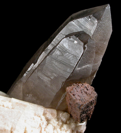 Quartz var. Smoky Quartz with Amazonite from Dreamtime Claim, Crystal Peak area, Teller County, Colorado