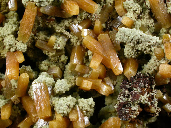 Wulfenite with Mimetite from Mina Ojuela, San Juan Poniente Vein, Level 6, Mapimi, Durango, Mexico