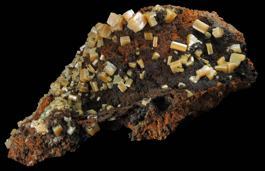 Wulfenite with minor Mimetite from Mina Ojuela, San Juan Poniente Vein, Level 6, Mapimi, Durango, Mexico