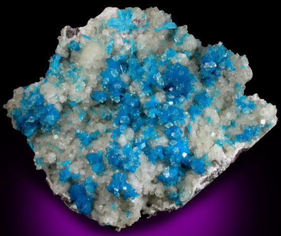 Cavansite with Calcite and Stilbite-Ca from Wagholi Quarry, Maharashtra, India