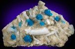 Cavansite on Stilbite from Wagholi Quarry, Maharashtra, India