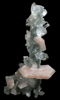 Apophyllite and Stilbite-Ca on stalactitic Quartz from Jalgaon, Maharashtra, India