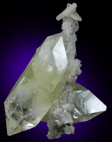 Apophyllite and Stilbite-Ca on stalactitic Quartz from Jalgaon, Maharashtra, India