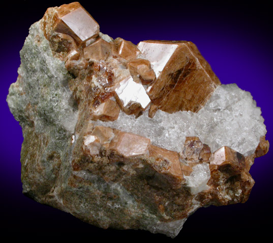 Grossular Garnet in Quartz from Pitts-Tenney Quarry, Minot, Androscoggin County, Maine