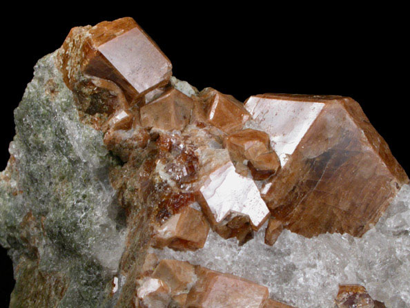 Grossular Garnet in Quartz from Pitts-Tenney Quarry, Minot, Androscoggin County, Maine
