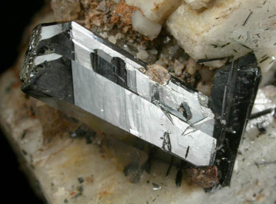 Aegirine on Microcline from Mount Malosa, Zomba District, Malawi