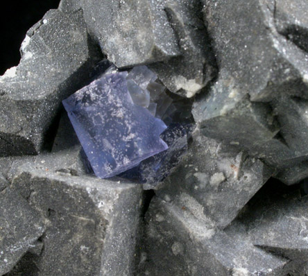 Galena with Anglesite coating and Fluorite from Royal Flush Mine, Hansonburg District, 8.5 km south of Bingham, Socorro County, New Mexico