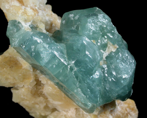 Fluorapatite on Calcite from Slyudyanka, Lake Baikal area, Irkutskaya Oblast', Russia