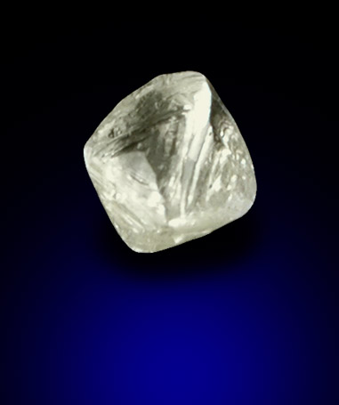 Diamond (0.07 carat fancy-yellow octahedral crystal) from Northern Cape Province, South Africa